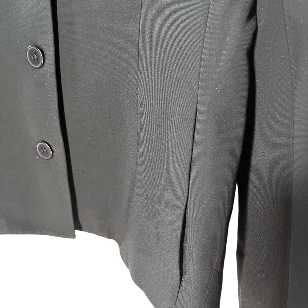 Jones New York Collection Platinum Blazer Jacket 6 Button Black Sz 14 - Picture 3 of 7